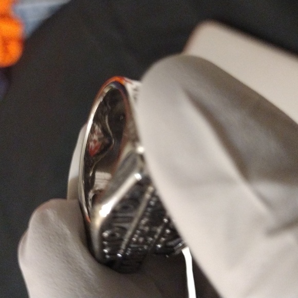 Vintage Harley-Davidson Motor Stainless Steel Ring - Picture 6 of 13